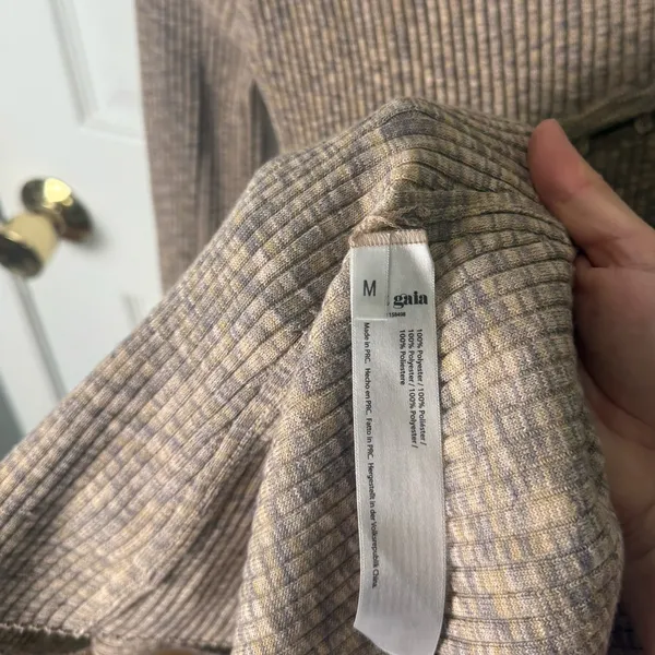 Cult Gaia Rosalia Knit Midi Dress in Canyon Tan M - Image 10