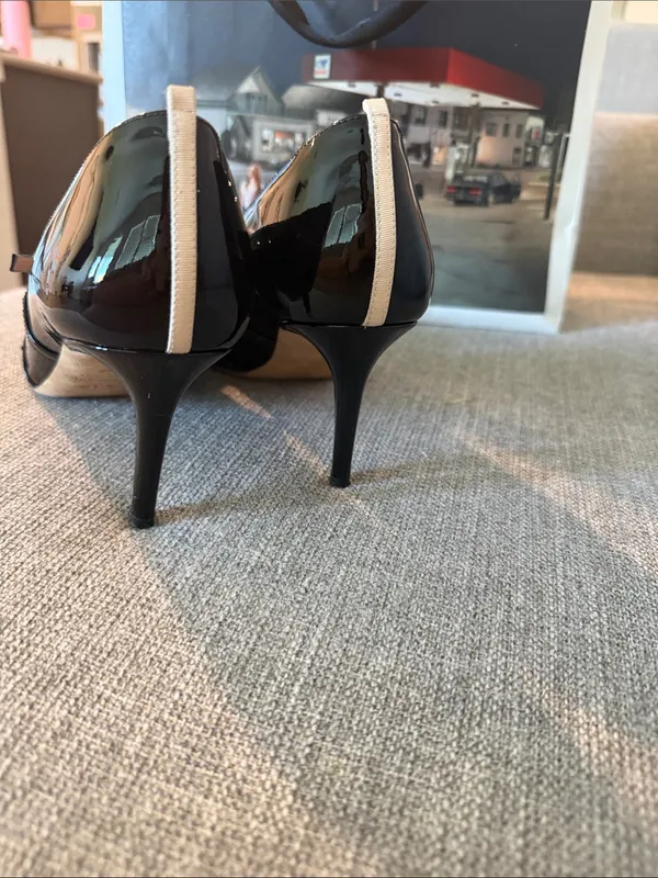 SJP by Sarah Jessica Parker Black Patent Pointed Mary Jane Pumps - Image 6