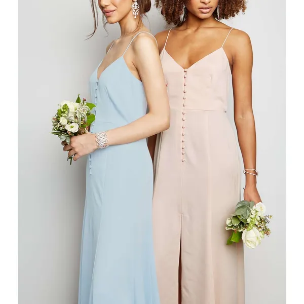 New Look NWT Blue Sleeveless Strap Formal Bridesmaid Prom Maxi Evening Dress 8 - Image 7