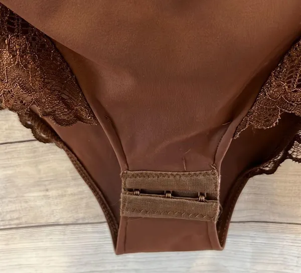 Brown Lace Bodysuit Size L - Image 3