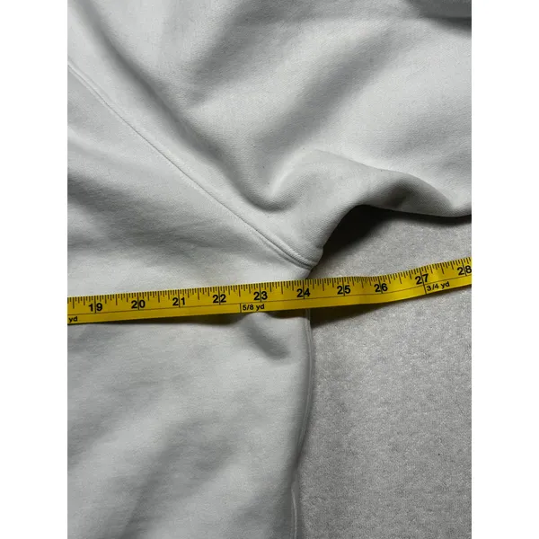 Vuori Hoodie Half Zip White Cropped Sweatshirt XL Organic Cotton Pullover - Image 9