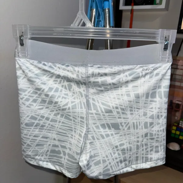 Nike Pro Light Gray Athletic Shorts - Image 4