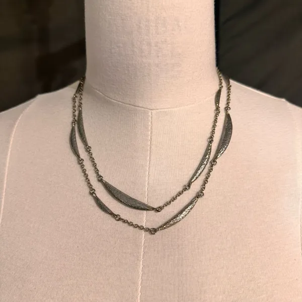 Vintage Women's Necklace Silver Tone Chain Belt Bracelet Single Strand Boho - Image 4
