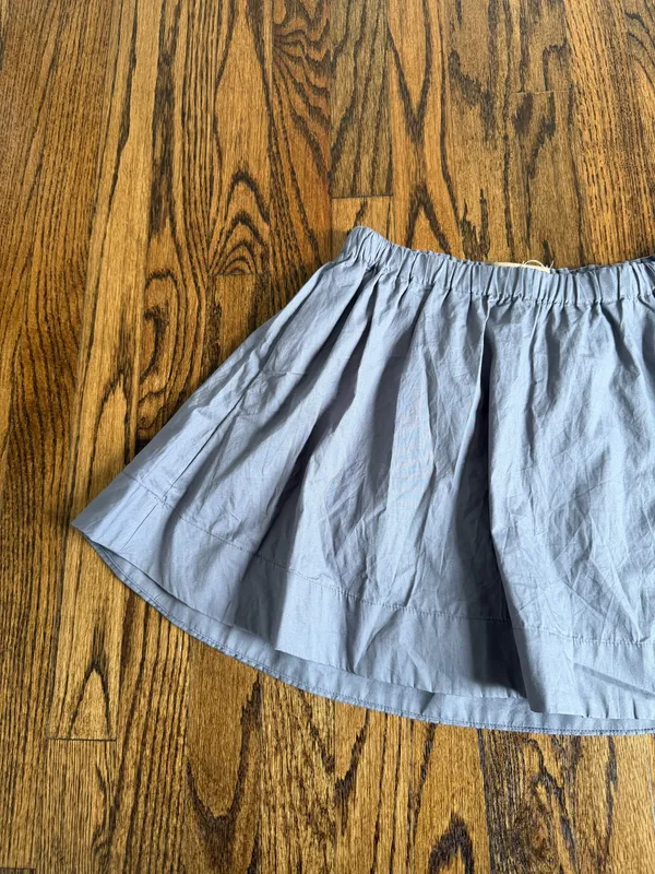 Free People Free-est Collection Mini Skirt 100% Cotton Gray Boho Beach Prairie - Image 3