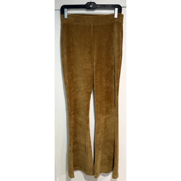 AERIE High Rise Velvety Ribbed Bell Bottom Flare Pants Lounge Pants Size M - Image 3
