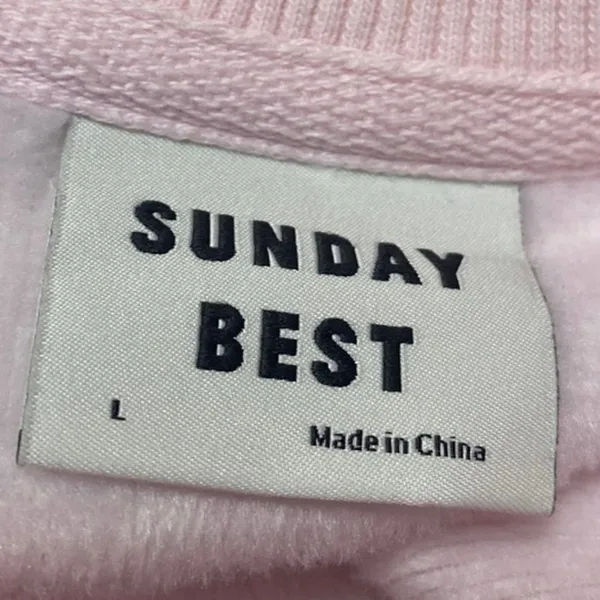 Aritzia Sunday Best Women's Pink Long Sleeve Crewneck Sweater Sweatshirt Top L - Image 3