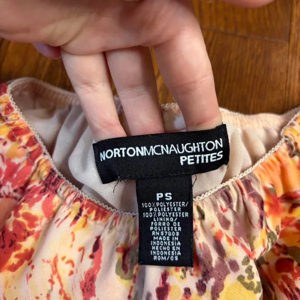 Norton McNaughton floral midi skirt petite small - Image 4