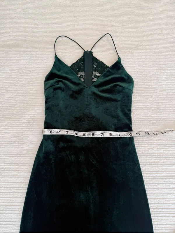 B. Darlin green velvet and lace dress size 0 - Image 8