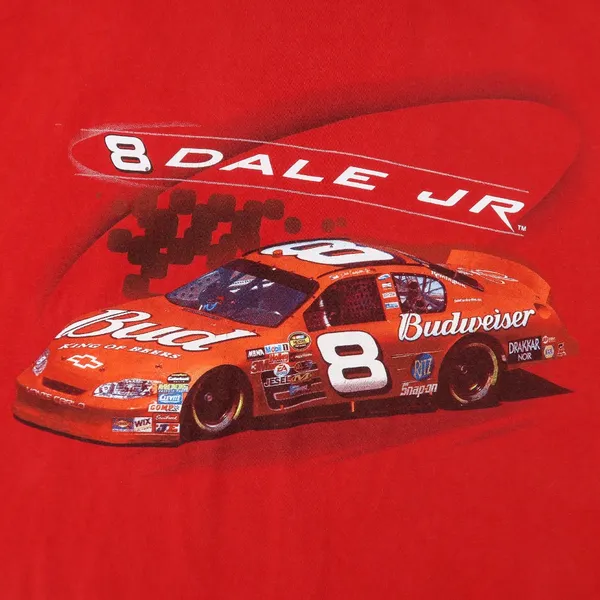 Vintage Y2K Dale Earnhardt Jr. Budweiser Shirt - Image 4