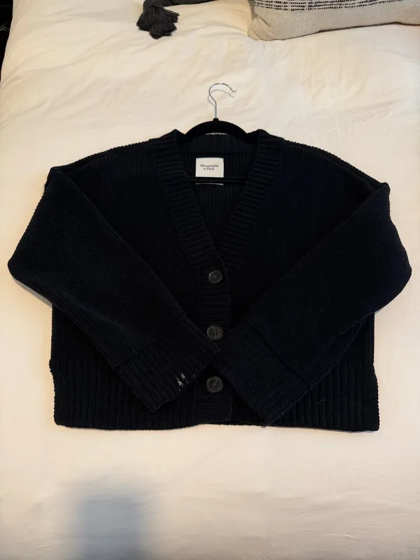 Abercrombie & Fitch Chenille Cardigan in Black, S - Image 8