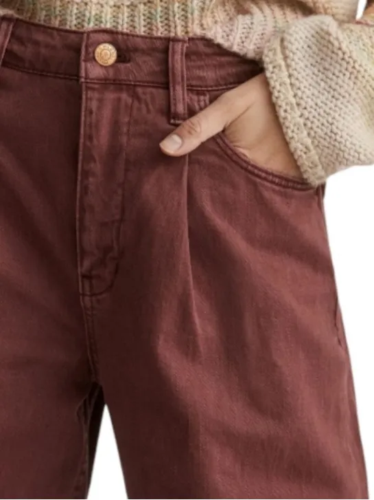 Pilcro The Breaker Relaxed Fit Burgundy Jeans size 29 - Image 3