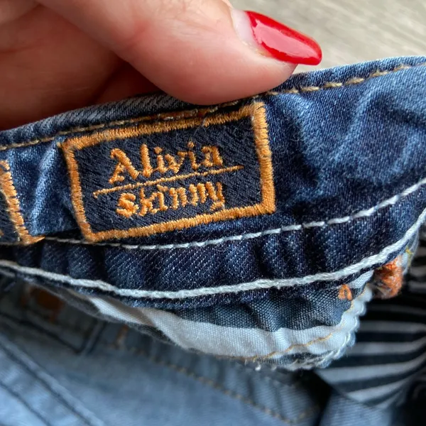 Rock Revival Alivia Jeans 27 Bootcut Dark Wash Embellished Flap Pocket‎ - Image 9