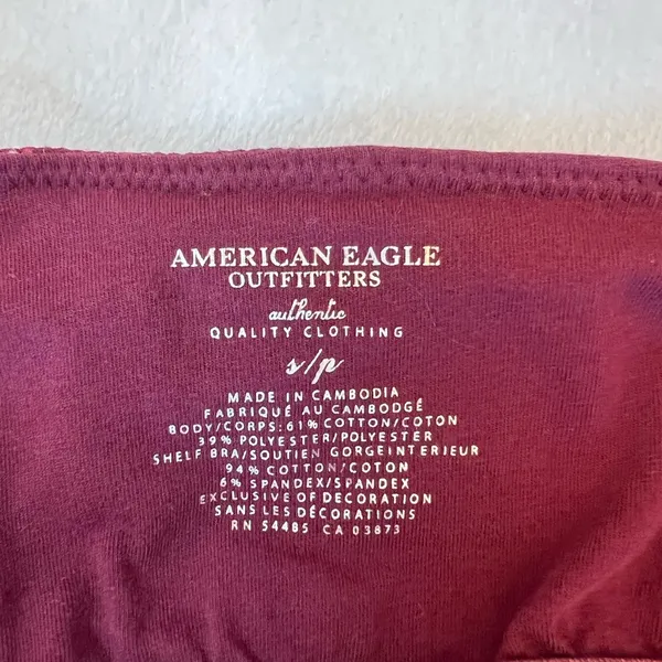 American Eagle Outfitters‎ Maroon Top Size Small - Image 2