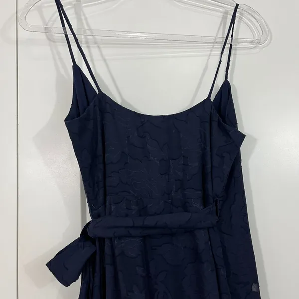 Anthropologie Hutch XS Navy Blue Alden Wrap Lace Floral Maxi Dress - Image 11