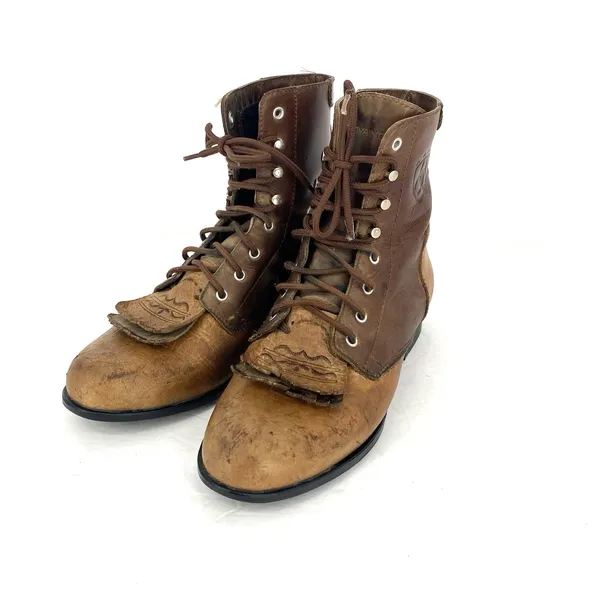 Ariat Heritage Lacer Boots Distressed Brown Leather Women’s Size 6 - Image 9