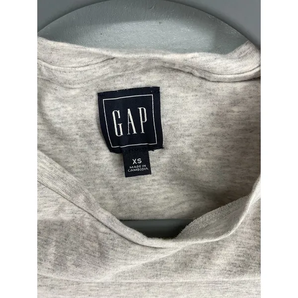 GAP Womens Bodysuit Gray Heather Short Sleeve Crew Neck XS - Image 4
