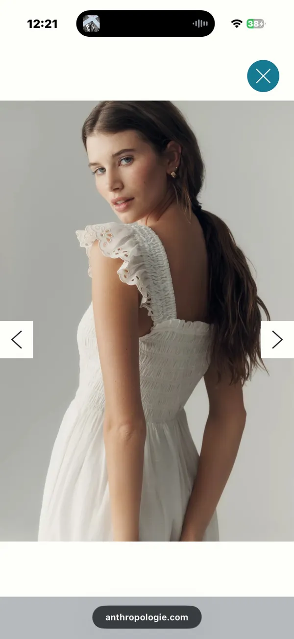 Anthropologie Peregrine Eyelet Midi Dress XS - Image 3