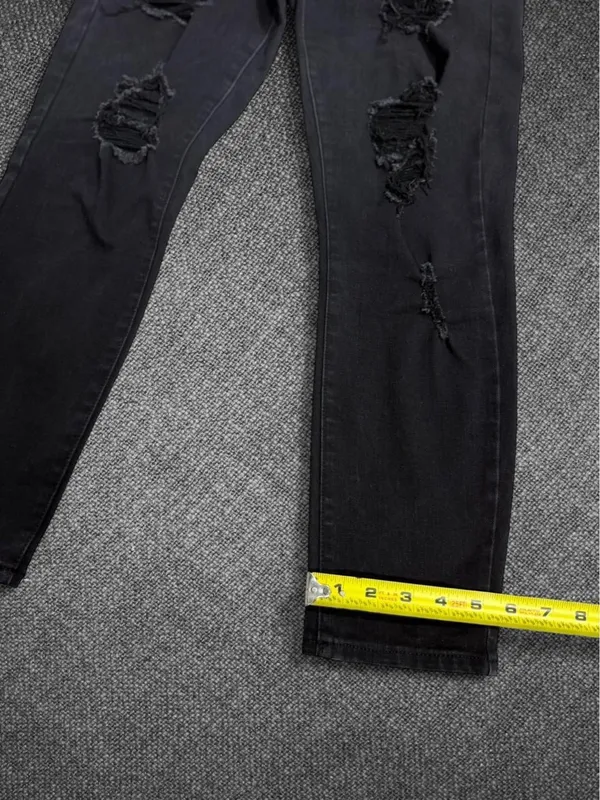 Black Distressed High Rise Jegging Jeans - Image 4