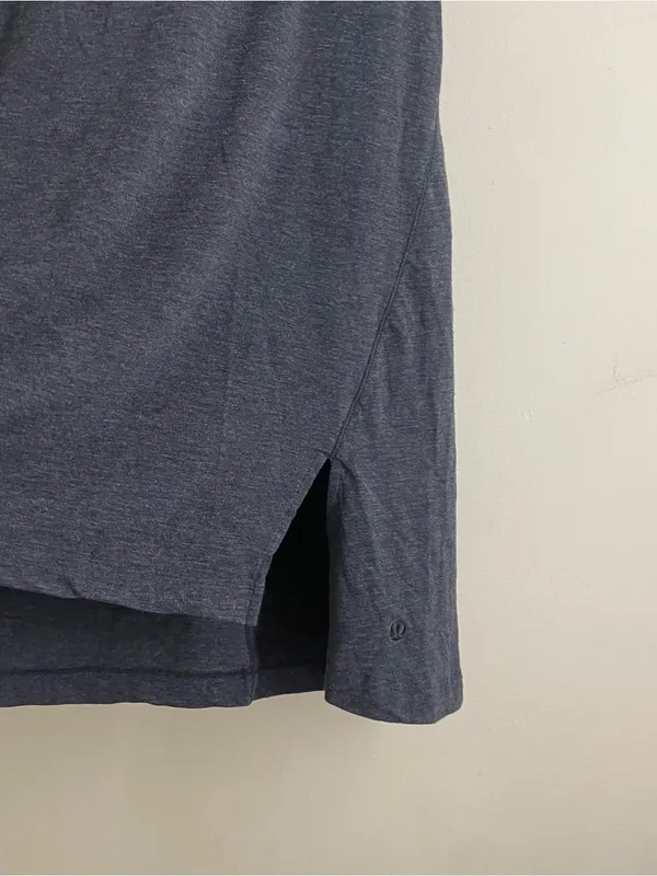 Lululemon Om Racerback Tank Heathered Black Grey Long Loose Yoga Top - Image 10