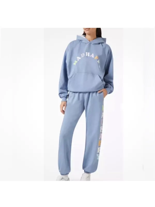 Madhappy Pastel Arch Logo Frost Blue Hoodie Size Medium Unisex Oversized - Image 3