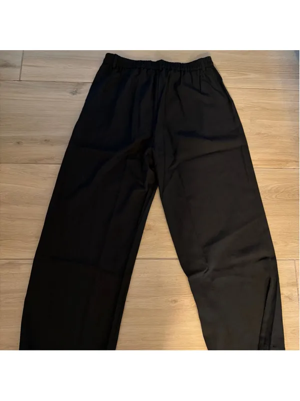 NEW Black High Waisted Straight Leg Dress Pants Career L 32/28 - Image 7