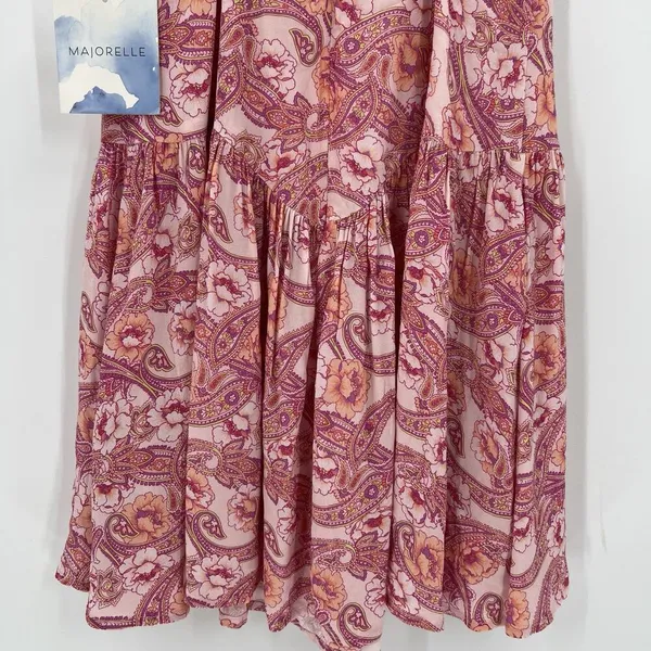 Majorelle Viola Pink Mini‎ Dress Medium Revolve Paisley Floral Sleeveless Girly - Image 8
