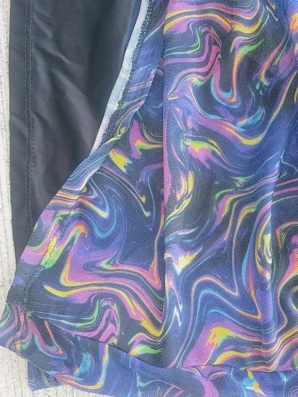 Hot Topic S Cosmic Purple Witchy Mesh Stretch Dress - Image 5