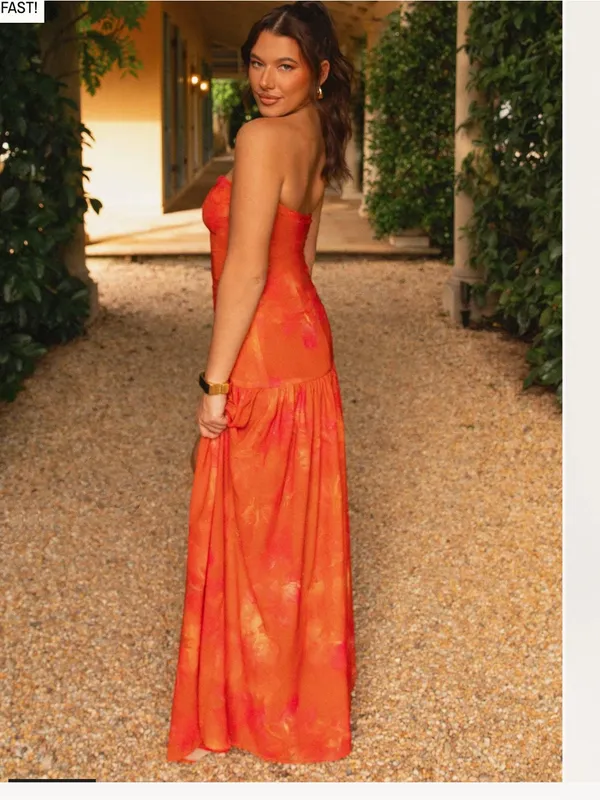 Peppermayo Eden Strapless Tropical Maxi Dress – Size US 8 - Image 7