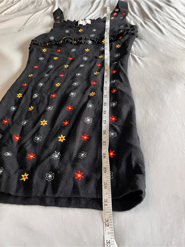 RIHOAS Black Sleeveless Star Sweater Viscose Pop Mini Dress Women’s Sz S EUC - Image 8