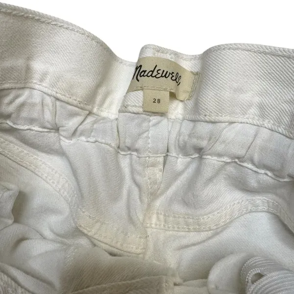 👖 Madewell Paperbag‎ Dad Jeans White Denim High Waist Women’s Sz 28 👖 - Image 3