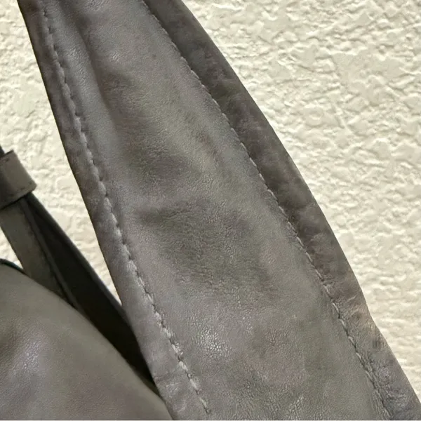 COACH 18287 Kristin Spectator Gray Leather w/ Croc Embossed Trims Handbag - Image 15