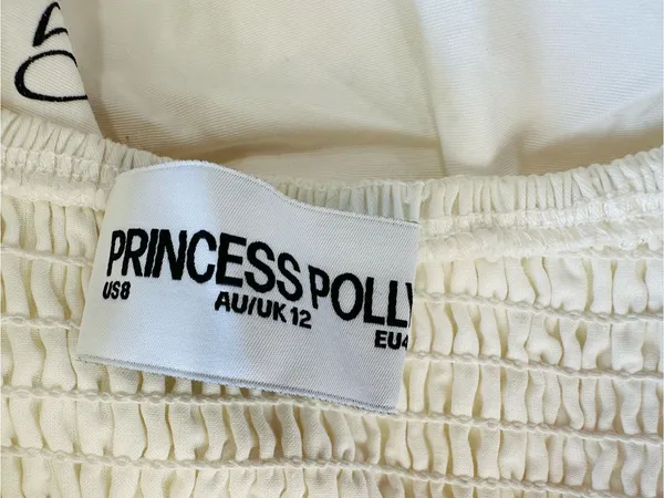 Princess Polly White Sweetheart Mini Dress with Script Detail - Image 11