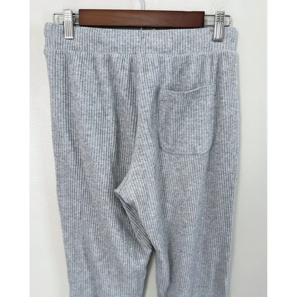 Alo Yoga Muse Sweatpants Women's Size S Heather Grey Ribbed Knit Joggers W5784R‎ - Image 7