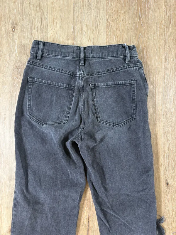 PacSun Black Distressed High Rise Straight Jeans - Image 8