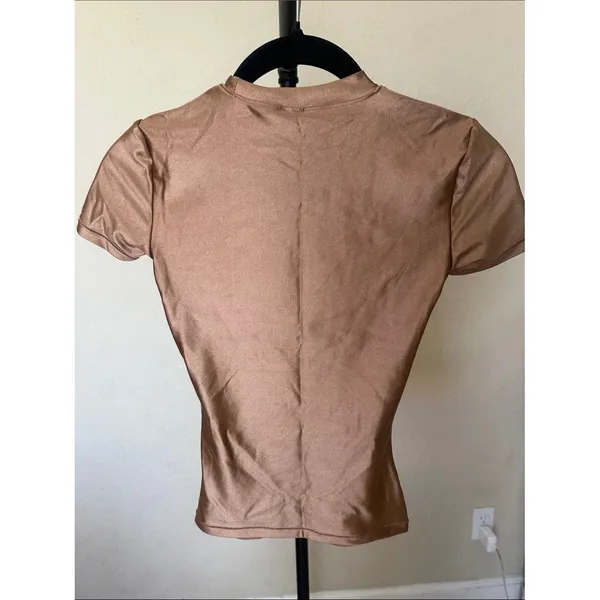 SKIMS T-shirt, Shine Spandex Tee, NWT, Sienna - Image 3