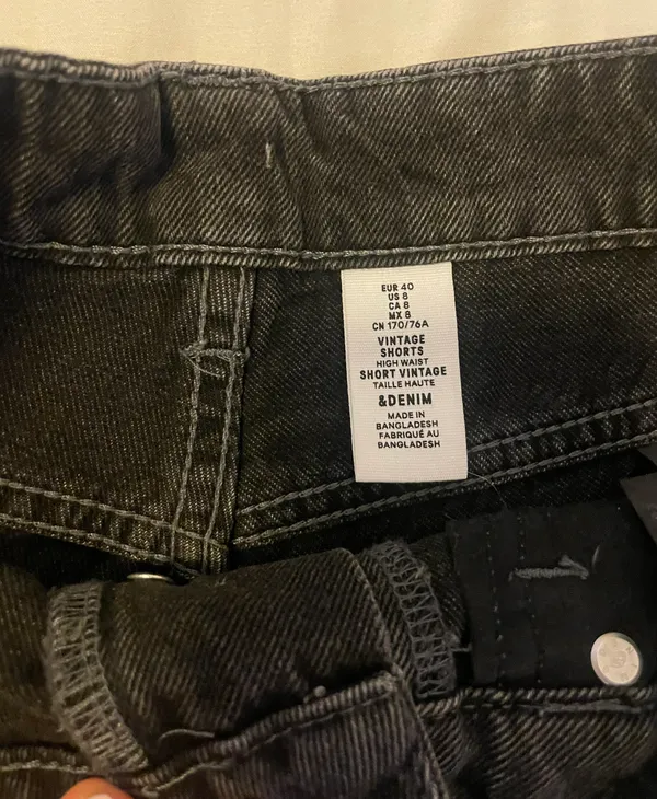 H&M Black Jean Shorts - Image 4