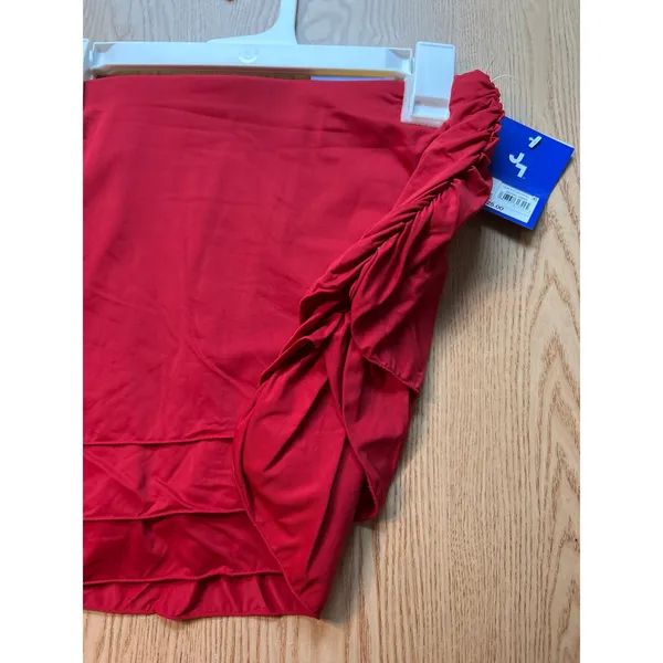 New Women’s Joy Lab Athletic Stretchy Skort High Rise Pockets Red size Small - Image 2