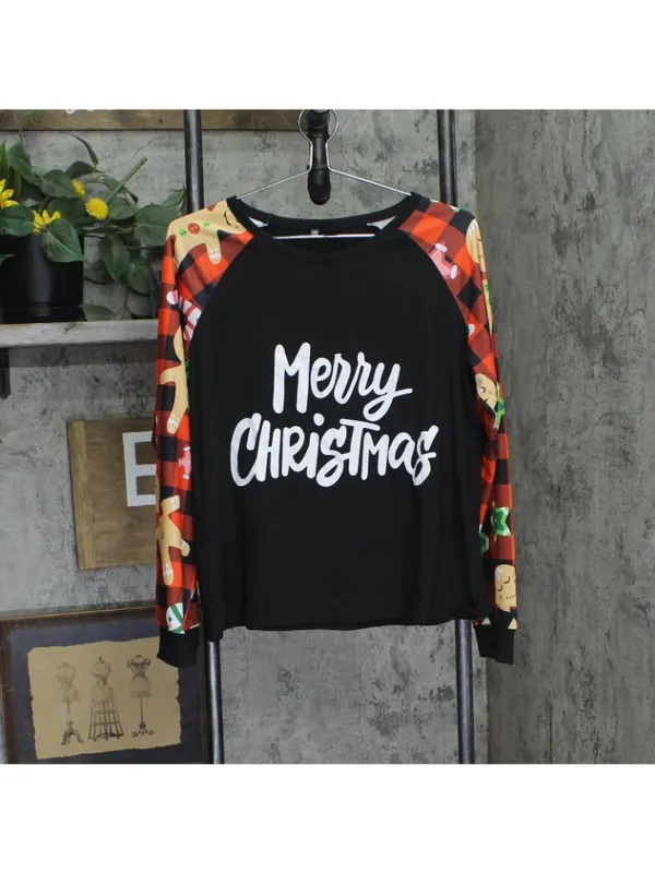 NWT cheibear Long Sleeve Merry Christmas Holiday Pajama Lounge Set Black / Red M - Image 2