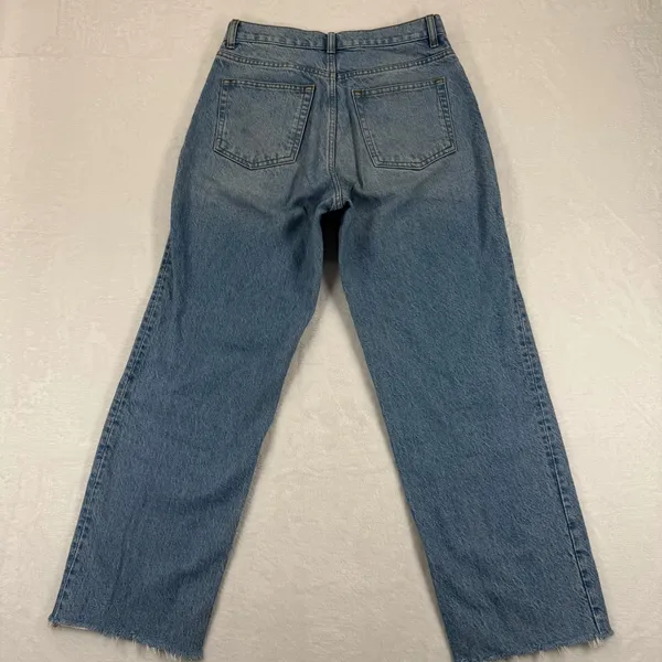 Reformation Montauk Jeans Light Wash High Rise Wide Leg‎ Crop Size 25 - Image 2
