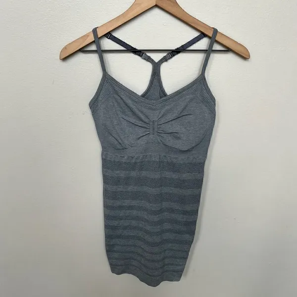 Lululemon Ebb & Flow Tank Heathered Dark Classic Sport Grey Size 6 Athletic Top - Image 4