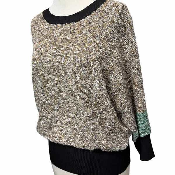 By Malene Birger Ansulta Sweater Womens S Brown Colorblock Italy Quiet Luxury - Image 4