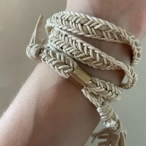 Beige Wrap Around Bracelet - Image 4