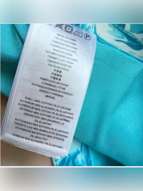 NWT Michael Kors Skirt Teal Swirl Size 16 - Image 4