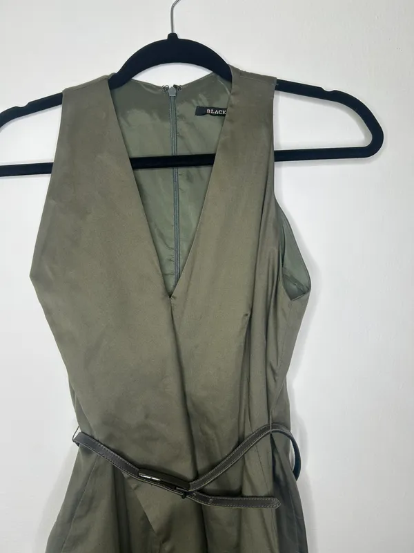 Green Belted Sheath Dress - Image 2