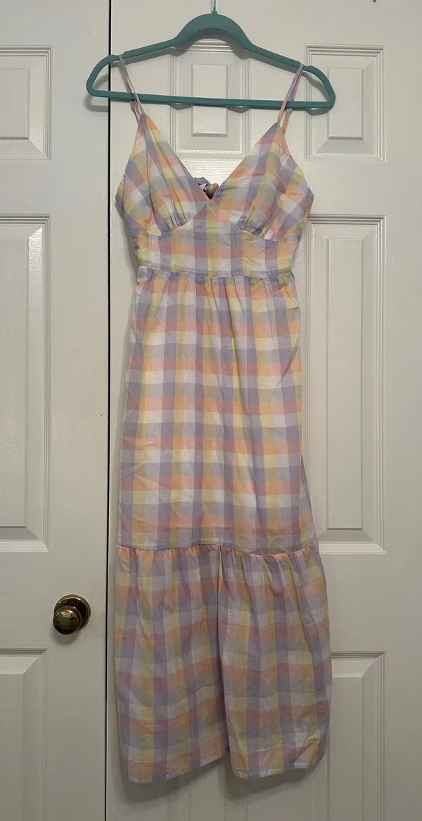 Jessica Simpson Pastel Gingham Maxi Dress - Image 2