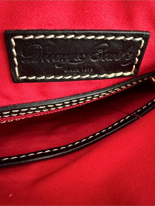 Dooney & Bourke Black Pebbled Leather Crossbody Shoulder Bag Convertible Strap - Image 9