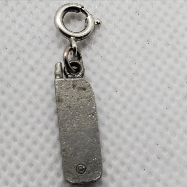 Silver Tone Y2K Cell Phone Charm - Image 3