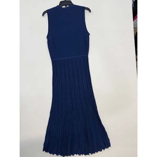 Maje Navy Sleeveless Knit Midi Dress Size 40 ( US 8) - Image 7