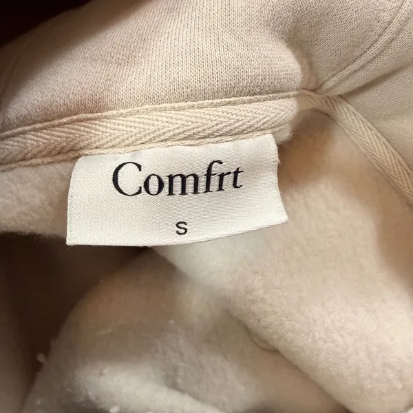 Comfrt Ways to Show Love Hoodie Sand Beige Overesized Size Small - Image 6