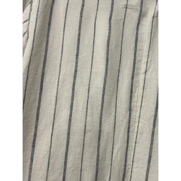 Old Navy Linen Blend Blazer Nautical Coastal Double Breasted Striped Navy XXL - Image 11